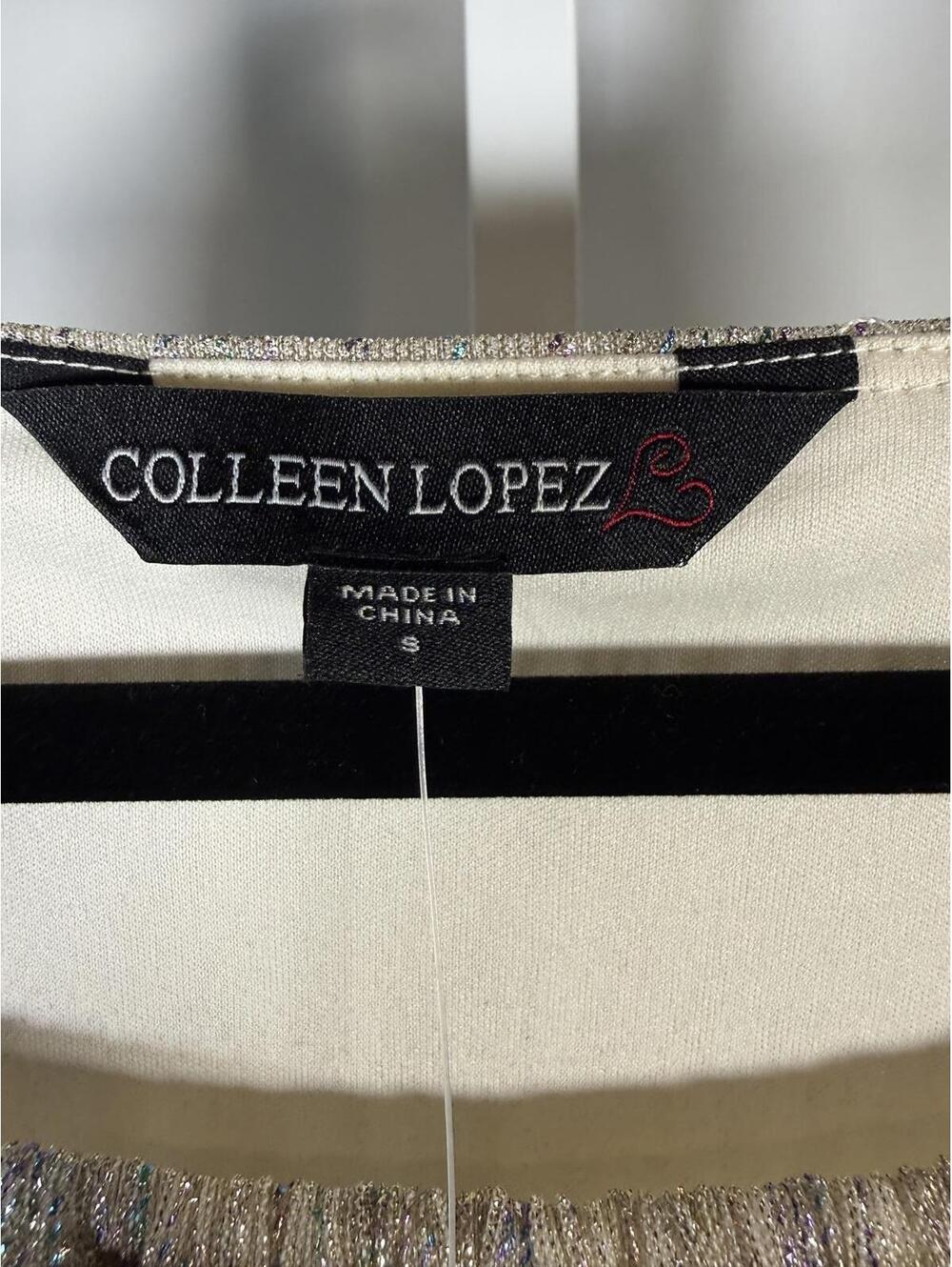NWT Colleen Lopez Shimmer Long Sleeve Peasant Blouse Size Small - Picture 5 of 6